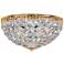 Petit Crystal 5.5"H x 10"W 4-Light Flush Mount in Polished Gold