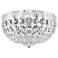 Petit Crystal 5.5"H x 10"W 4-Light Flush Mount in Silver