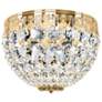 Petit Crystal 5.5"H x 8"W 3-Light Flush Mount in Polished Gold