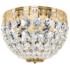 Petit Crystal 5.5"H x 8"W 3-Light Flush Mount in Polished Gold