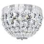 Petit Crystal 5.5"H x 8"W 3-Light Flush Mount in Silver