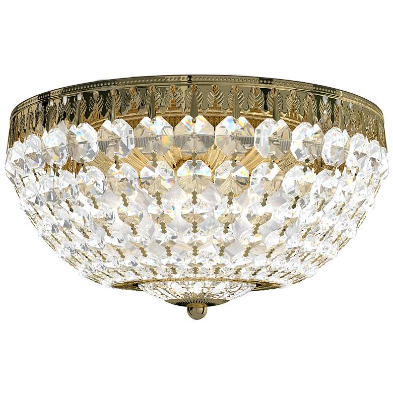 Image 2 Petit Crystal 6.5"H x 12"W 5-Light Flush Mount in Polished Gold
