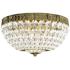 Petit Crystal 6.5"H x 12"W 5-Light Flush Mount in Polished Gold