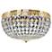 Petit Crystal 7.5"H x 14"W 5-Light Flush Mount in Polished Gold