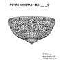3_Petit Crystal 7.5"H x 14"W 5-Light Flush Mount in Silver more views