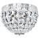 Petit Crystal 8" Wide Silver Clear Crystal 3-Light Flush Mount