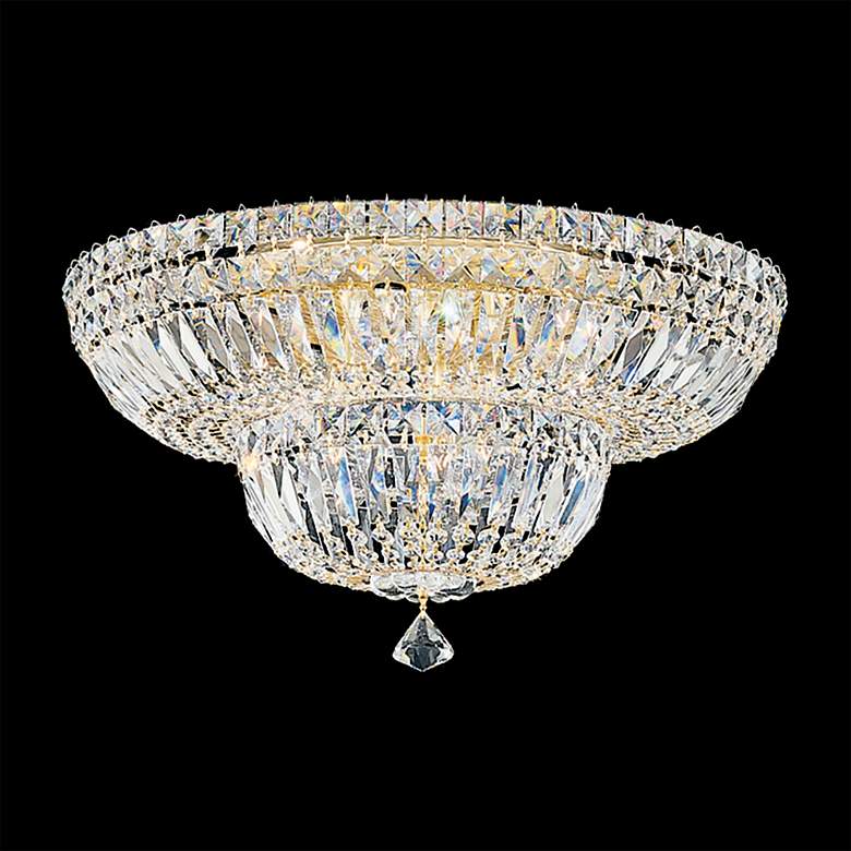 Image 2 Petit Crystal Deluxe 10"H x 18"W 9-Light Flush Mount in Polished