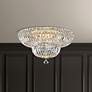 1_Petit Crystal Deluxe 10"H x 18"W 9-Light Flush Mount in Polished