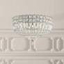 1_Petit Crystal Deluxe 12" Wide Polished Silver Ceiling Light