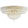 Petit Crystal Deluxe 12"H x 24"W 13-Light Flush Mount in Polished
