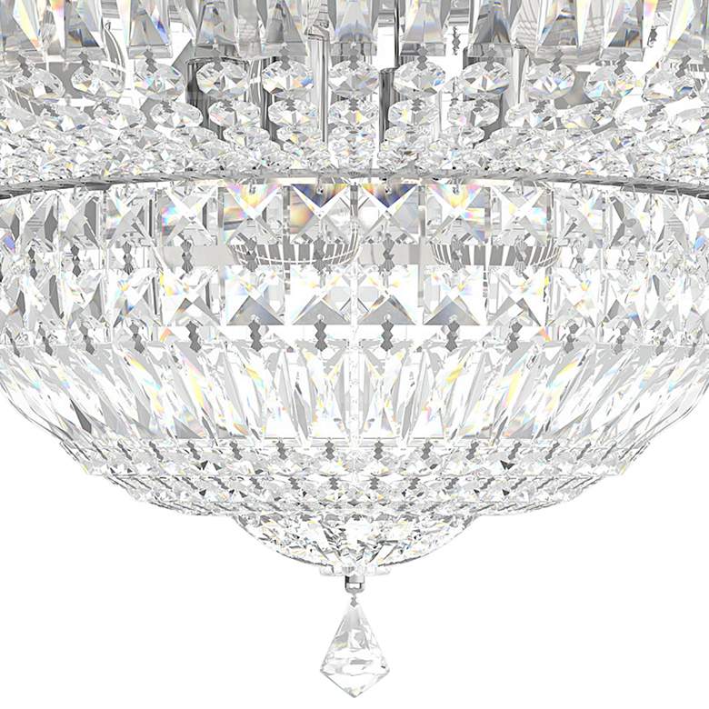 Image 3 Petit Crystal Deluxe 12"H x 24"W 13-Light Flush Mount in Silver more views