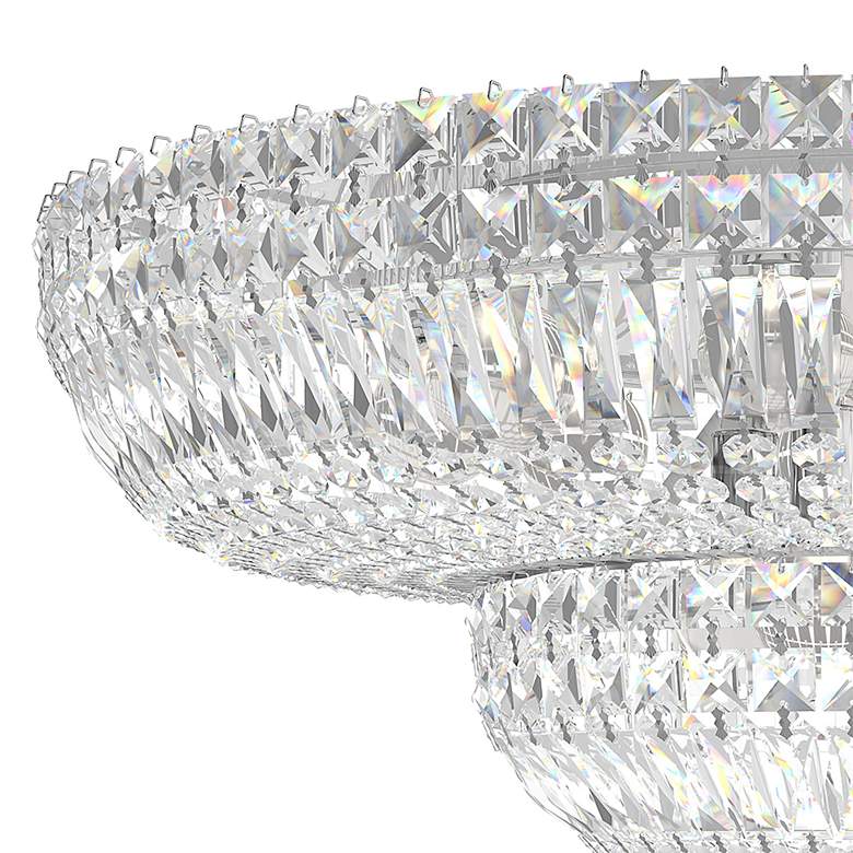 Image 4 Petit Crystal Deluxe 12"H x 24"W 13-Light Flush Mount in Silver more views