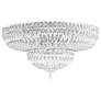 2_Petit Crystal Deluxe 12"H x 24"W 13-Light Flush Mount in Silver
