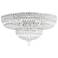 Petit Crystal Deluxe 12"H x 24"W 13-Light Flush Mount in Silver