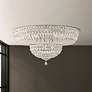 1_Petit Crystal Deluxe 12"H x 24"W 13-Light Flush Mount in Silver