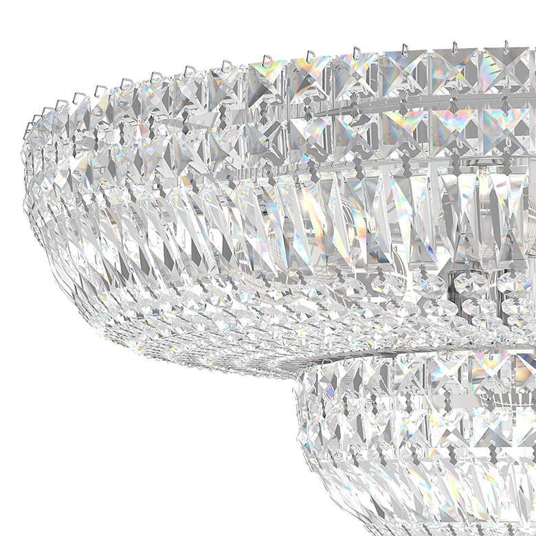 Image 3 Petit Crystal Deluxe 12"H x 24"W 13-Light Flush Mount in Silver more views