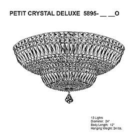 Image5 of Petit Crystal Deluxe 12"H x 24"W 13-Light Flush Mount in Silver more views