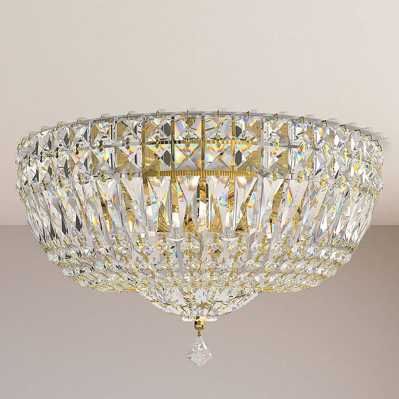 Image 1 Petit Crystal Deluxe 14" Wide Gold Aurelia Ceiling Light