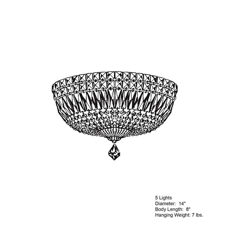 Image 5 Petit Crystal Deluxe 14" Wide Polished Silver Ceiling Light more views