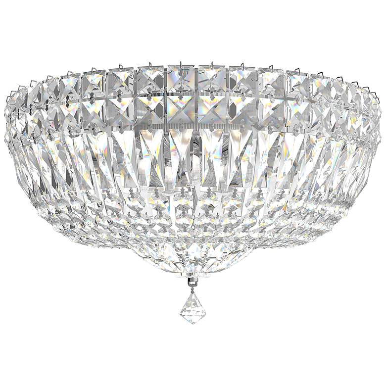 Image 1 Petit Crystal Deluxe 14" Wide Polished Silver Ceiling Light