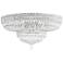 Petit Crystal Deluxe 24" Silver Clear Optic Crystal Ceiling Light