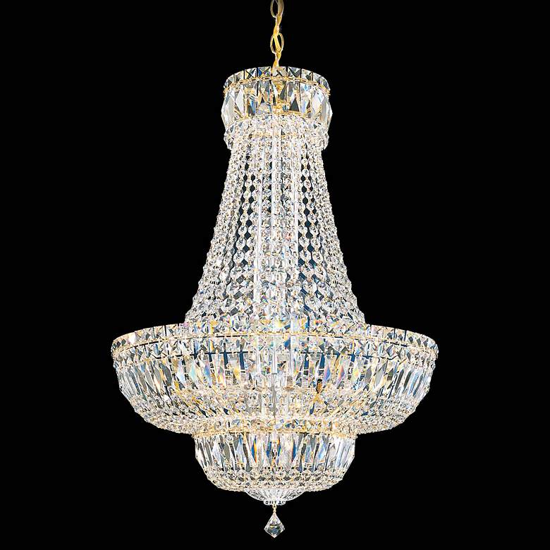 Image 3 Petit Crystal Deluxe 31"H x 21"W 20-Light Chandelier in Polished Gold more views