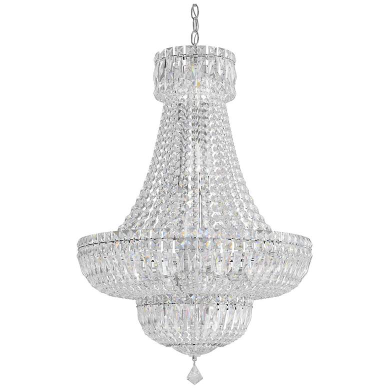 Image 1 Petit Crystal Deluxe 31"H x 21"W 20-Light Chandelier in Silver