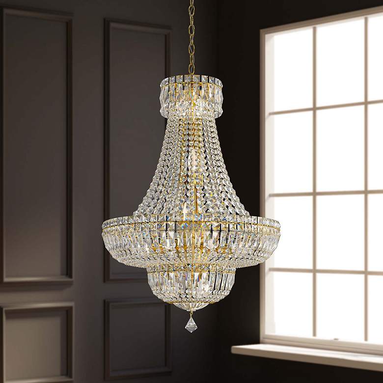 Image 4 Petit Crystal Deluxe 31"H x 21"W 20-Light Chandelier in Silver more views
