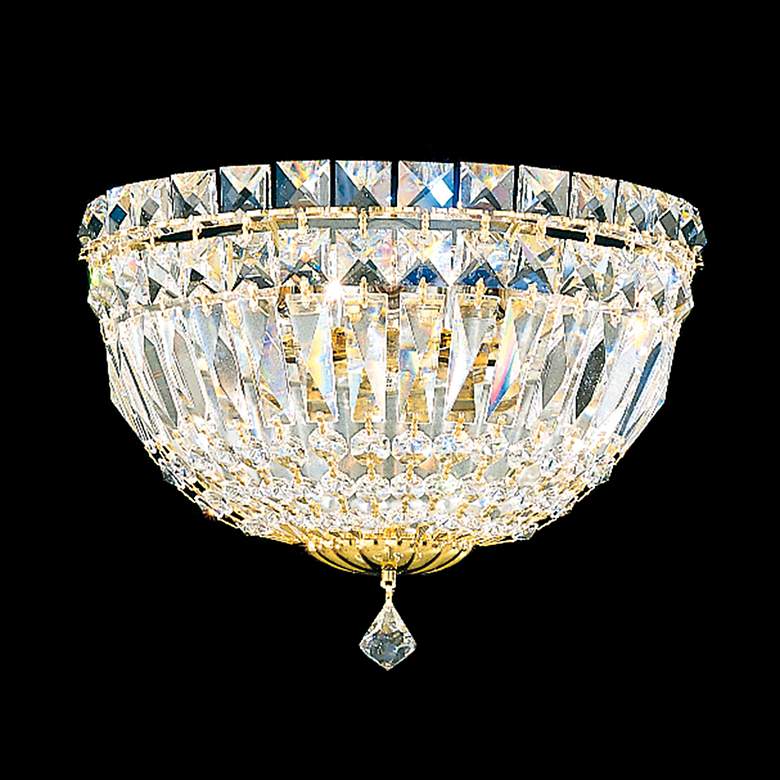 Image 1 Petit Crystal Deluxe 7.5"H x 10"W 3-Light Wall Sconce in Polished