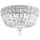 Petit Crystal Deluxe 7"H x 10"W 4-Light Flush Mount in Silver