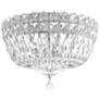 2_Petit Crystal Deluxe 7"H x 10"W 4-Light Flush Mount in Silver