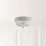 1_Petit Crystal Deluxe 7"H x 10"W 4-Light Flush Mount in Silver