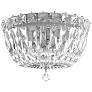 Petit Crystal Deluxe 8" Wide Silver Clear Crystal 3-Lt Flush Mt
