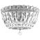 Petit Crystal Deluxe 8" Wide Silver Clear Crystal 3-Lt Flush Mt