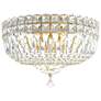 Petit Crystal Deluxe 8"H x 12"W 5-Light Flush Mount in Polished G