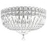 Petit Crystal Deluxe 8"H x 12"W 5-Light Flush Mount in Silver