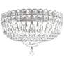 2_Petit Crystal Deluxe 8"H x 12"W 5-Light Flush Mount in Silver