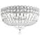 Petit Crystal Deluxe 8"H x 12"W 5-Light Flush Mount in Silver