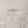 1_Petit Crystal Deluxe 8"H x 12"W 5-Light Flush Mount in Silver