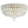 Petit Crystal Deluxe 8"H x 14"W 5-Light Flush Mount in Polished G