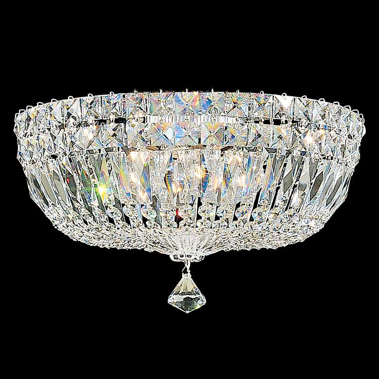 Image 4 Petit Crystal Deluxe 8"H x 14"W 5-Light Flush Mount in Polished G more views