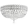 Petit Crystal Deluxe 8"H x 14"W 5-Light Flush Mount in Silver