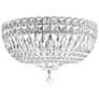 1_Petit Crystal Deluxe 8"H x 14"W 5-Light Flush Mount in Silver