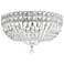 Petit Crystal Deluxe 8"H x 14"W 5-Light Flush Mount in Silver