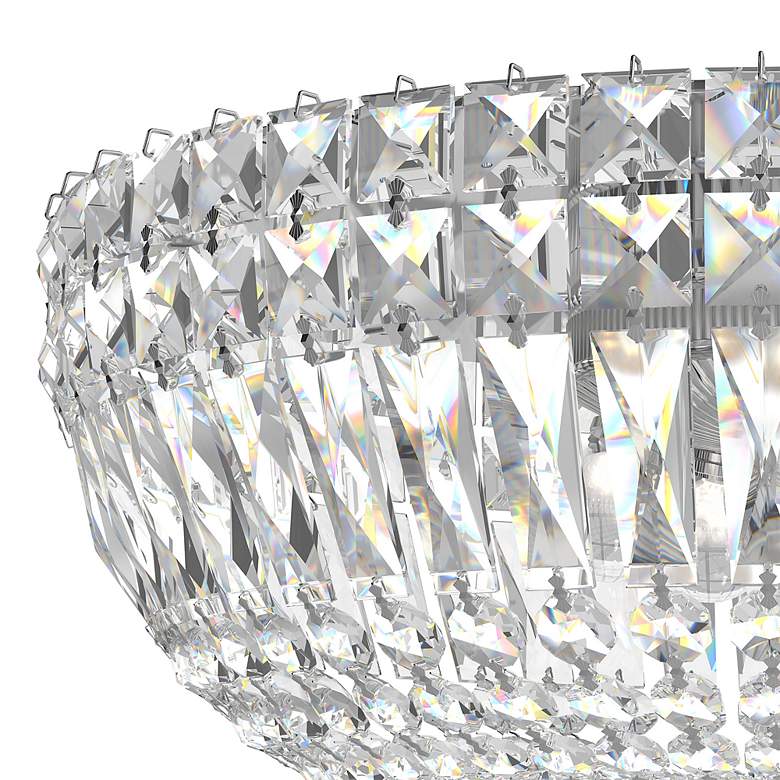 Image 2 Petit Crystal Deluxe 8"H x 14"W 5-Light Flush Mount in Silver more views