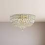 5_Petit Crystal Deluxe 8"H x 14"W 5-Light Flush Mount in Silver more views