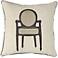 Petite Chaise 18" Square Hand-Stitched Accent Pillow