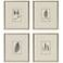 Petite Ferns 14" High 4-Piece Giclee Framed Wall Art Set