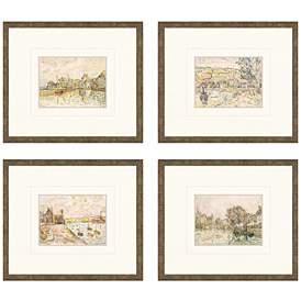 Image1 of Petite Landscapes 17"W x 15"H Framed Art Set of 4