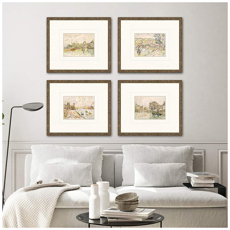 Image 1 Petite Landscapes 17"W x 15"H Framed Art Set of 4